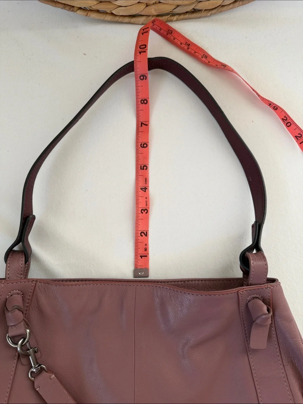 Lucky Brand Gryn Hobo Leather Purse Dusty Rose Mauve